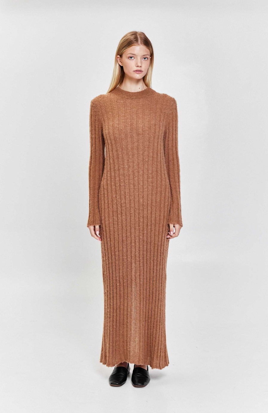 Women HOUSE OF DAGMAR | Ribbed Knit Wool Dress Carla