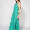 Women 120% LINO | Halterneck Linen Maxi Dress