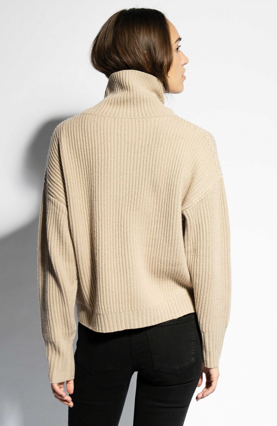 Women FTC CASHMERE | Mockneck Loose-Fit Pullover