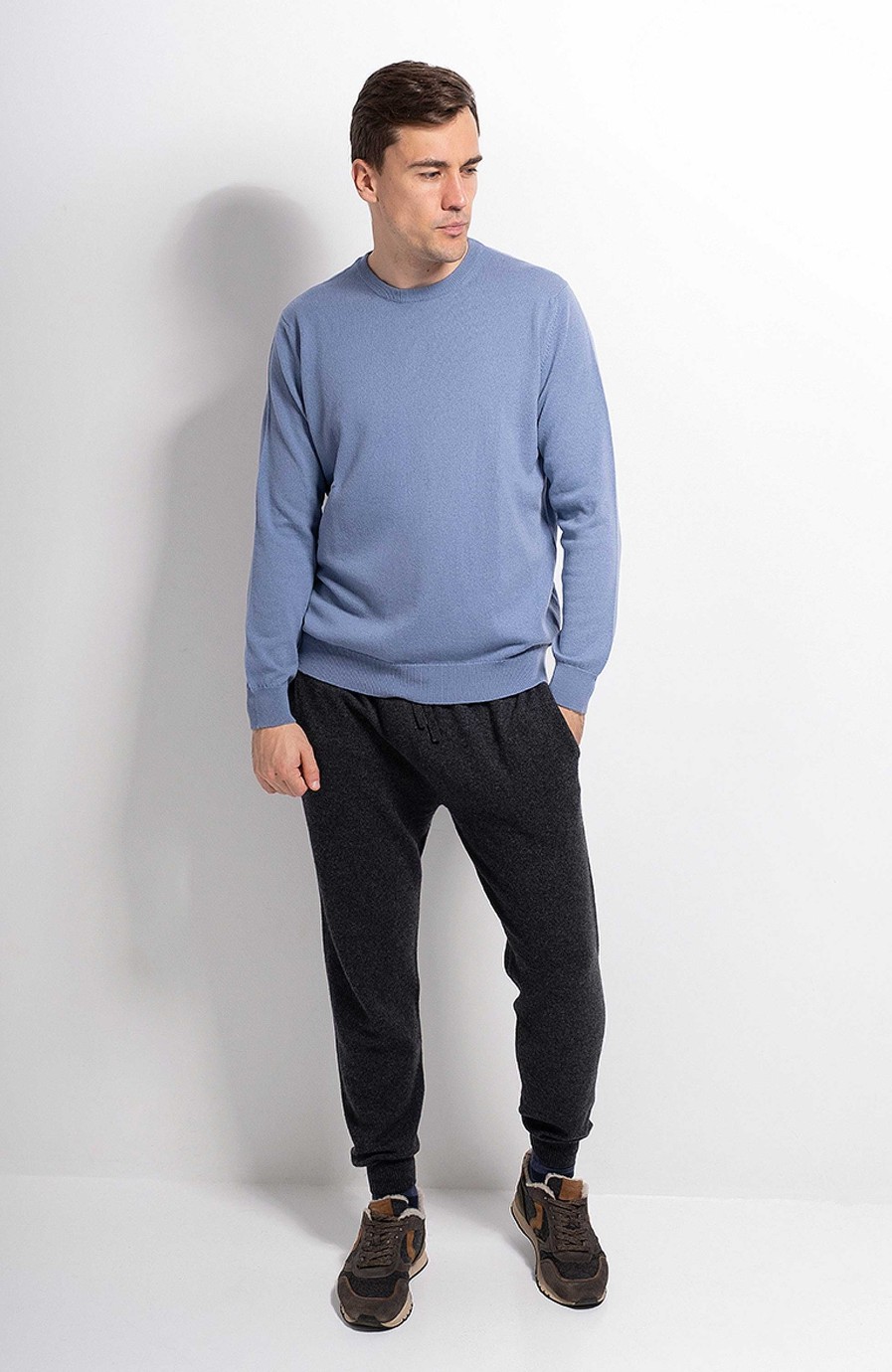 Men JOHNSTONS OF ELGIN | Roundneck Cashmere Sweater