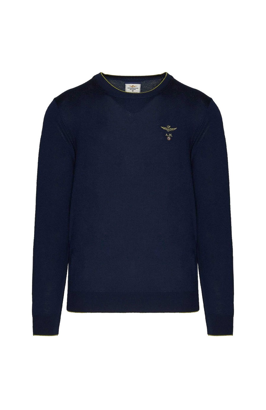 Men AERONAUTICA MILITARE | Roundneck Merino Wool Sweater