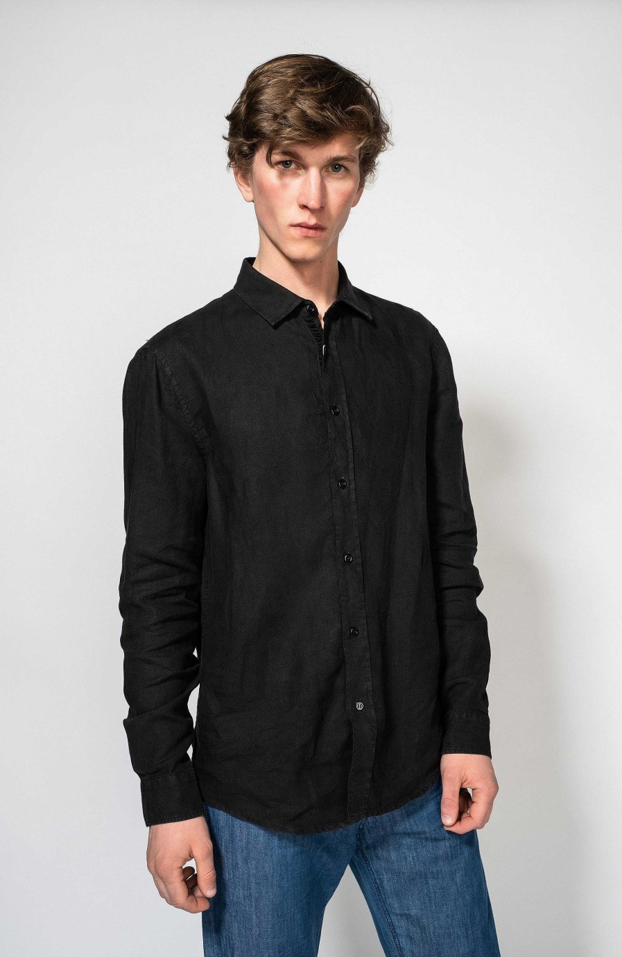 Men DIRK BIKKEMBERGS | Linen Longsleeve Shirt