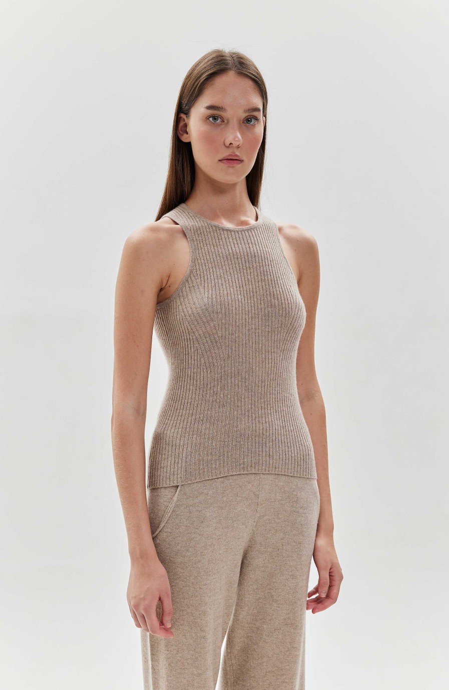 Women FTC CASHMERE | Rib-Knit Cashmere Top