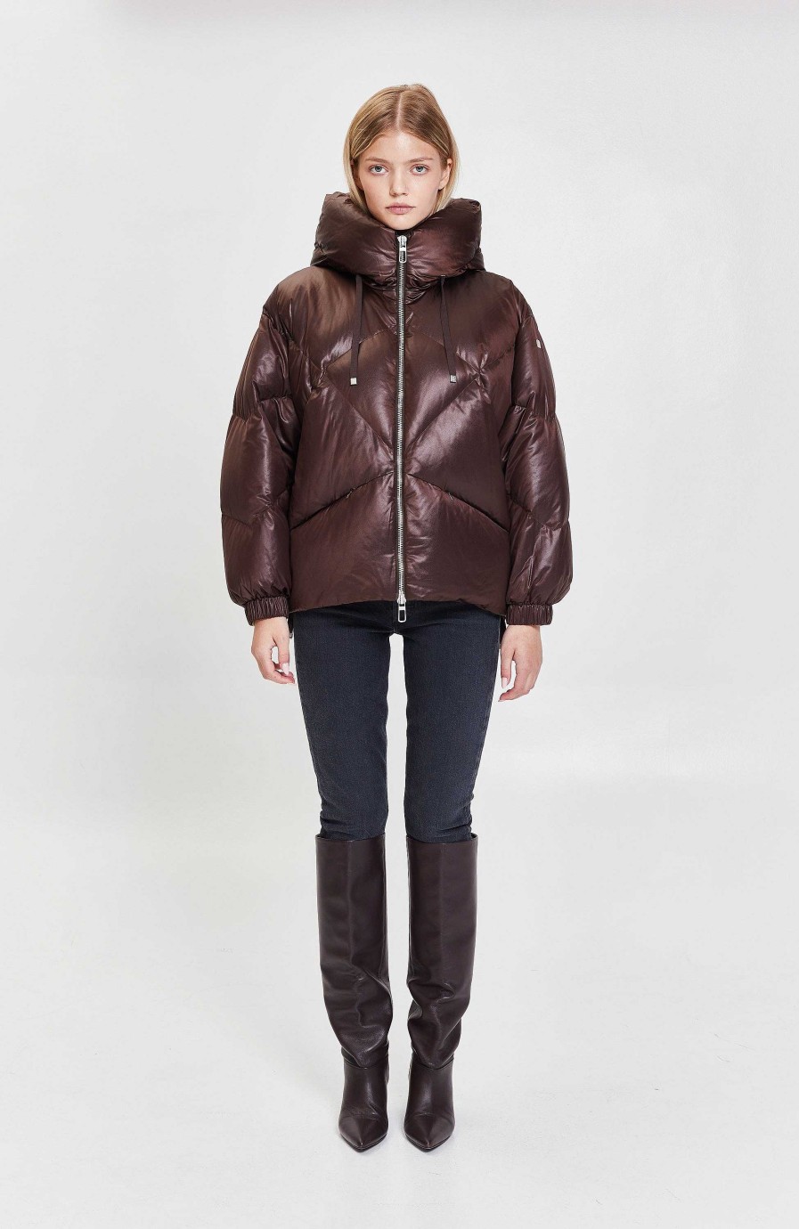 Women DUNO | Oversize Leatherette Down Jacket Peggie