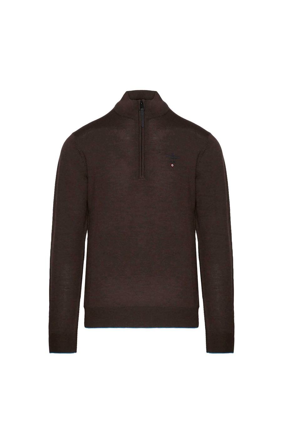 Men AERONAUTICA MILITARE | Half-Zipped Merino Wool Sweater