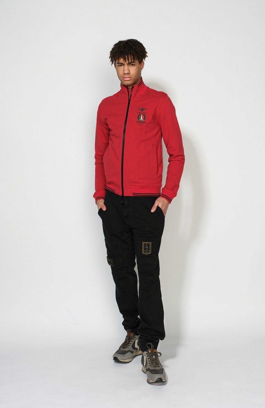 Men AERONAUTICA MILITARE | Embroidered Zipped Sweatshirt