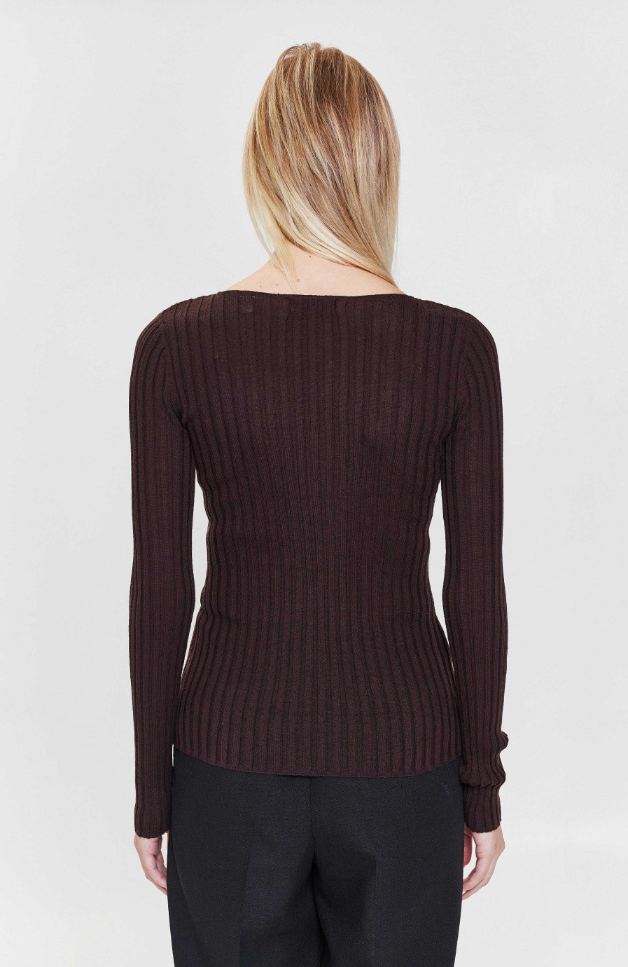 Women HOUSE OF DAGMAR | Fine Knit Ribbed Top Winslet